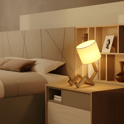 Lampada in legno flessibile - Lampada robotica regolabile per lettura e lavoro