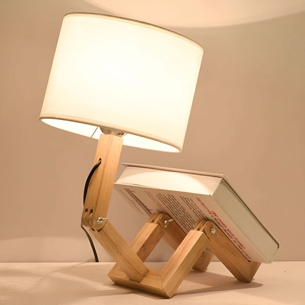 Lampada in legno flessibile - Lampada robotica regolabile per lettura e lavoro
