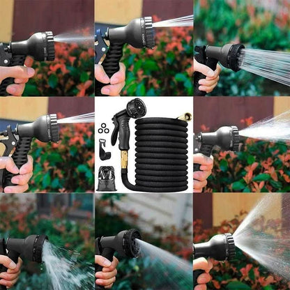 HydroFlow Max Tubo da Giardino | Tubo d'acqua elastico e durevole | Senza pieghe per giardino, piante e pulizie