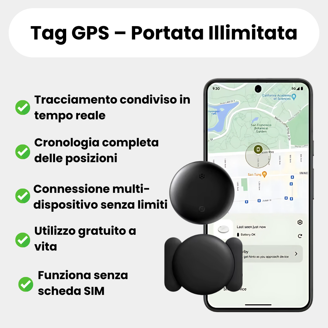 Localizzatore GPS per Moto Senza Abbonamento – Compatibile con Android & iOS Find My – Sicurezza Antifurto
