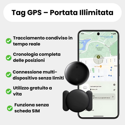 Localizzatore GPS per Moto Senza Abbonamento – Compatibile con Android & iOS Find My – Sicurezza Antifurto