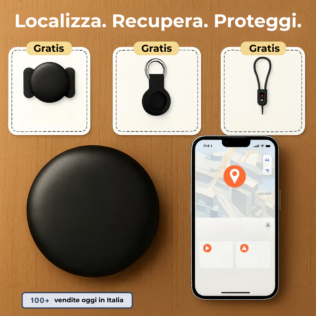 Localizzatore GPS per Moto Senza Abbonamento – Compatibile con Android & iOS Find My – Sicurezza Antifurto