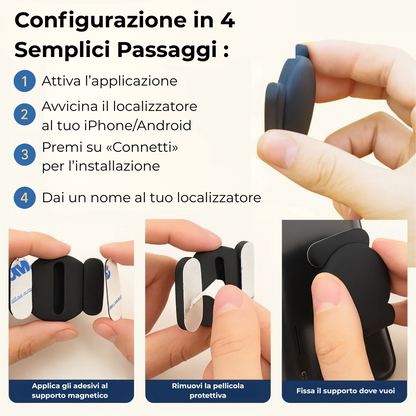 Localizzatore GPS per Moto Senza Abbonamento – Compatibile con Android & iOS Find My – Sicurezza Antifurto
