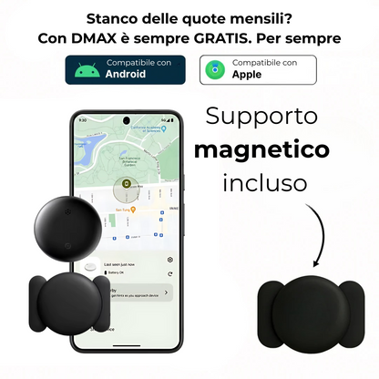 Localizzatore GPS per Moto Senza Abbonamento – Compatibile con Android & iOS Find My – Sicurezza Antifurto