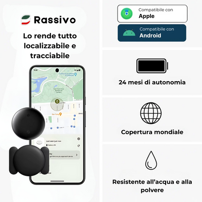 Localizzatore GPS per Moto Senza Abbonamento – Compatibile con Android & iOS Find My – Sicurezza Antifurto
