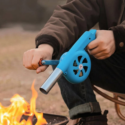 BBQWind Fan - Ventilatore portatile a manovella per barbecue, per accendere facilmente il fuoco all'aperto