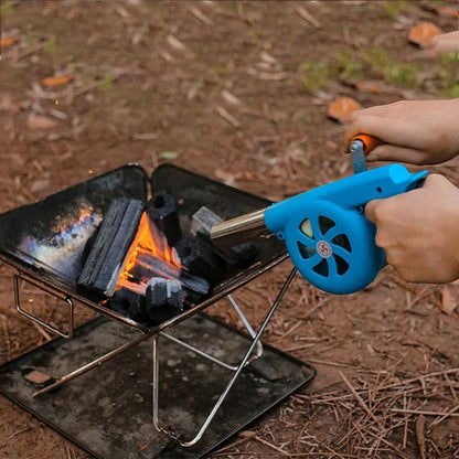 BBQWind Fan - Ventilatore portatile a manovella per barbecue, per accendere facilmente il fuoco all'aperto