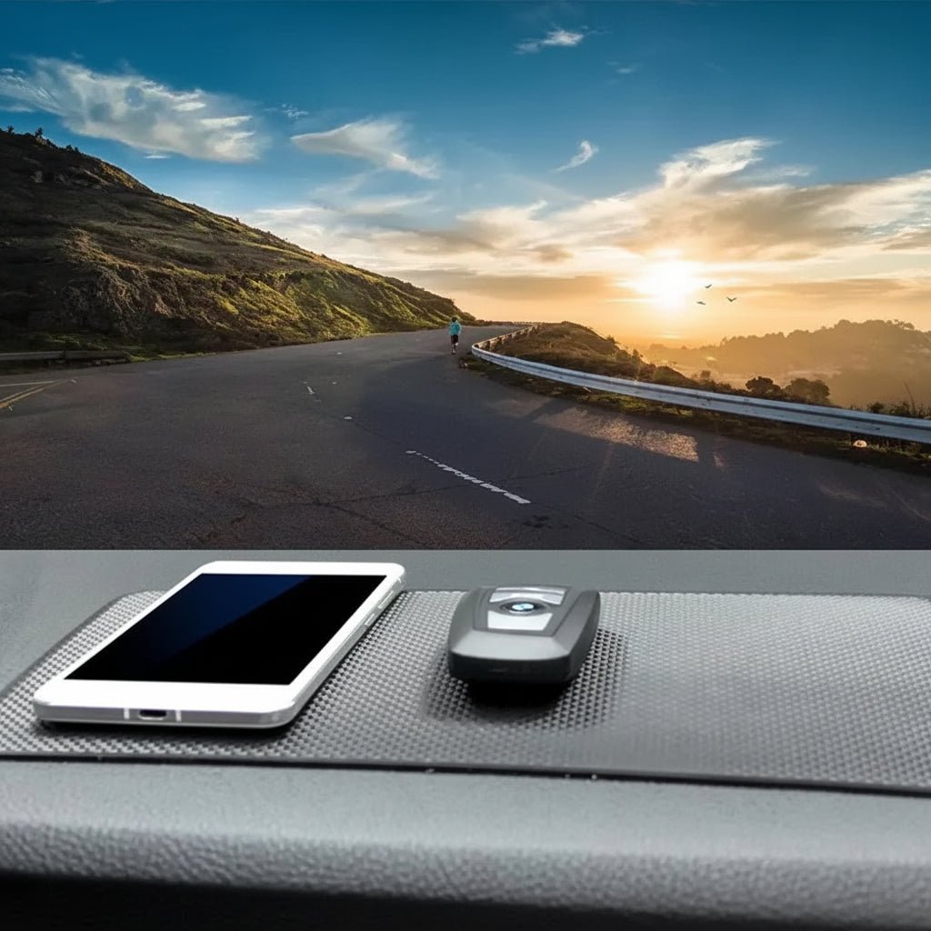 DASHGRIP – Tappetino antiscivolo per cruscotto realizzato in PVC resistente e silicone per telefoni cellulari e chiavi