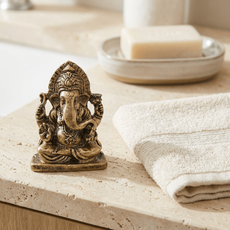 DIVINITÀ - Figurina in resina di Ganesha per la pace interiore e il successo