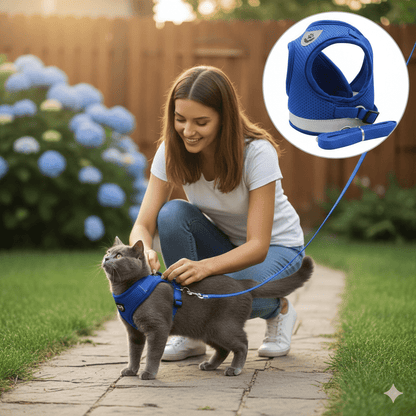 WANDERPAW – Imbracatura per gatto a prova di fuga con dettagli riflettenti