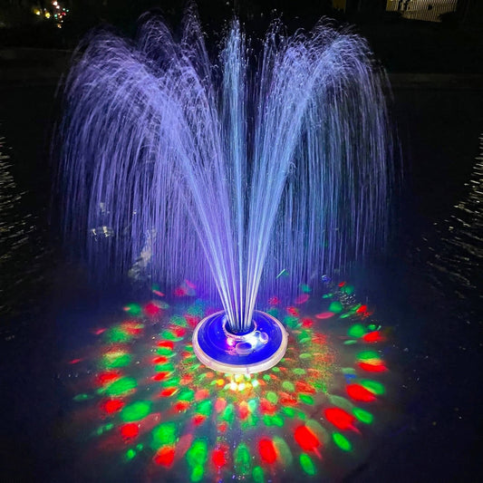 Fontana galleggiante con luci subacquee per piscine interrate e fuori terra