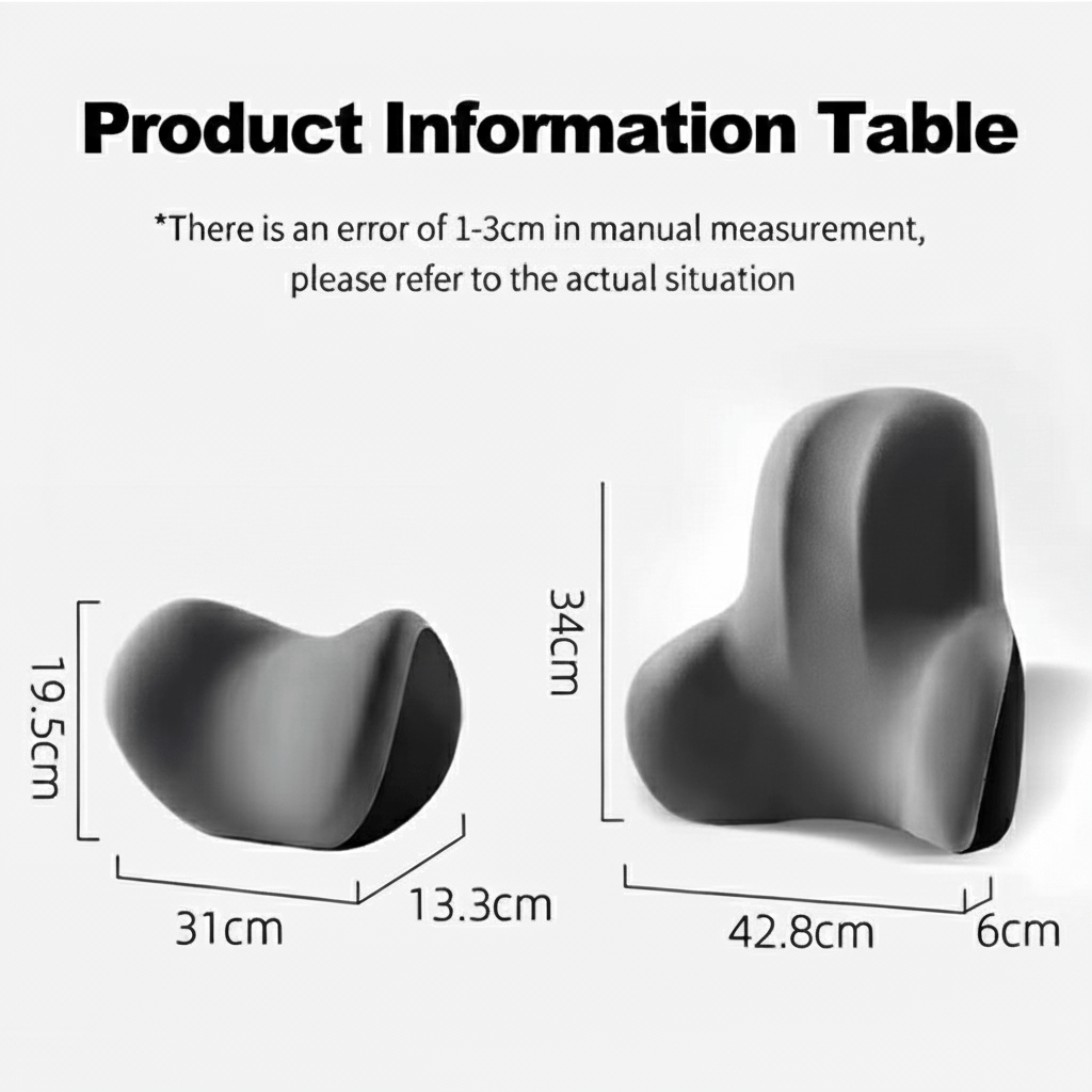 AUTOERGON – Supporto cervicale e lombare per auto in memory foam per un comfort di seduta ergonomico