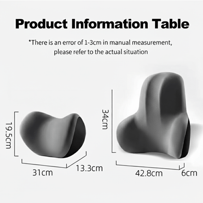 AUTOERGON – Supporto cervicale e lombare per auto in memory foam per un comfort di seduta ergonomico