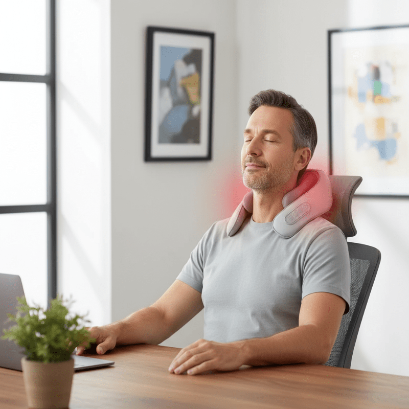 TRAPESHIELD – Massaggiatore elettrico shiatsu per collo e trapezio con pressione profonda