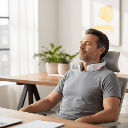 NECKVIBE – Dispositivo per il collo con vibrazione intelligente e riscaldamento per un profondo rilassamento