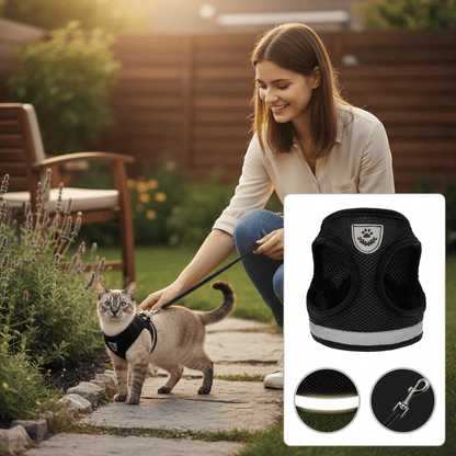 WANDERPAW – Imbracatura per gatto a prova di fuga con dettagli riflettenti
