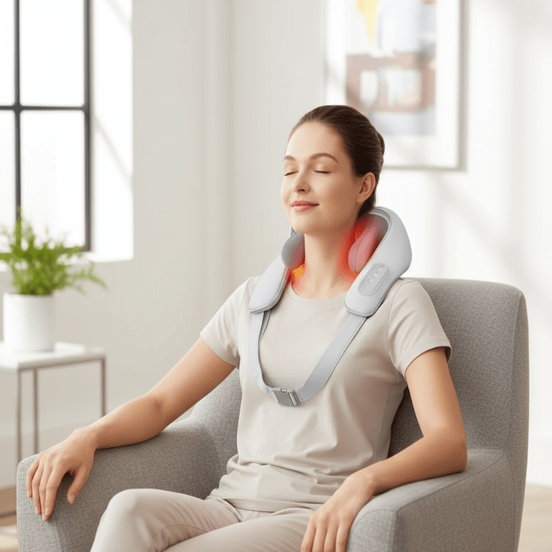 TRAPESHIELD – Massaggiatore elettrico shiatsu per collo e trapezio con pressione profonda
