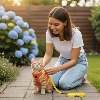 WANDERPAW – Imbracatura per gatto a prova di fuga con dettagli riflettenti