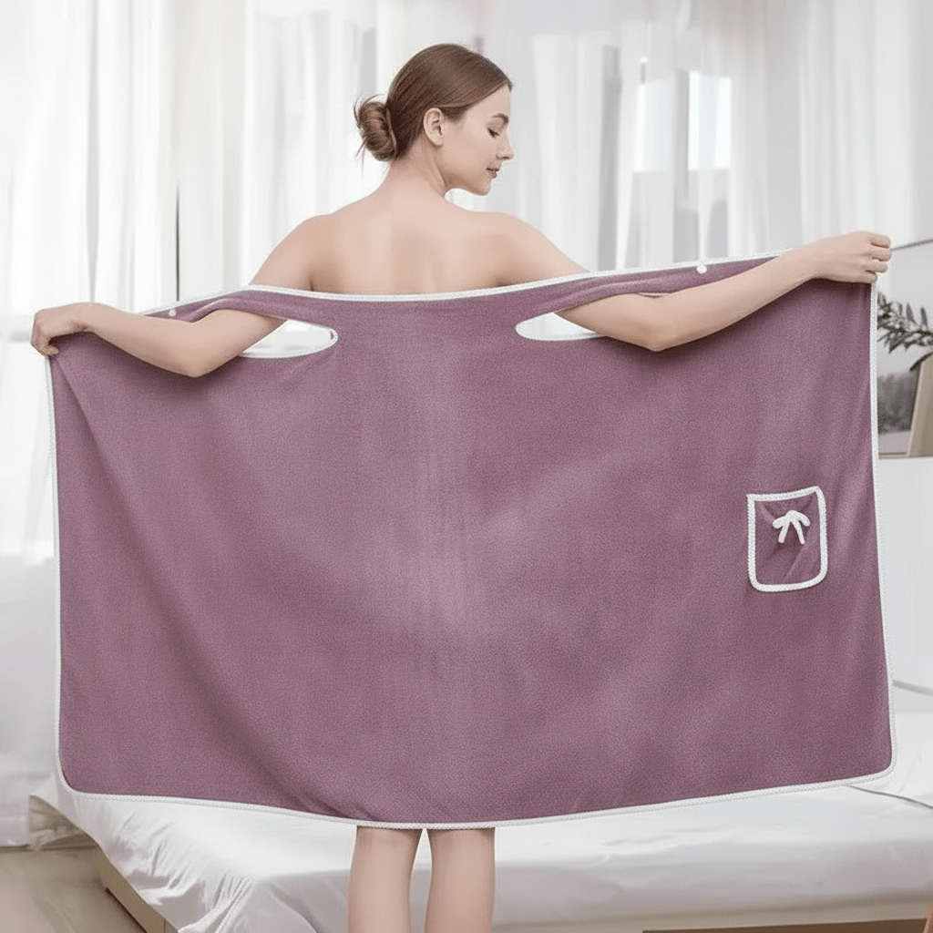 AquaWrap – Asciugamano da bagno portatile per donna ad asciugatura rapida