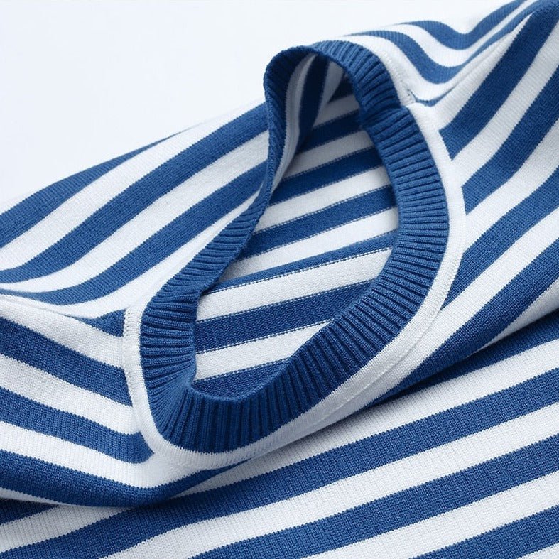 STRIPELY – Camicia a maniche lunghe a righe per donna realizzata in materiale morbido