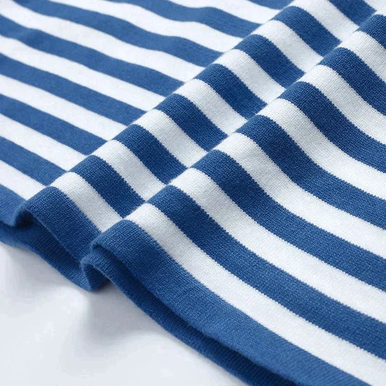 STRIPELY – Camicia a maniche lunghe a righe per donna realizzata in materiale morbido