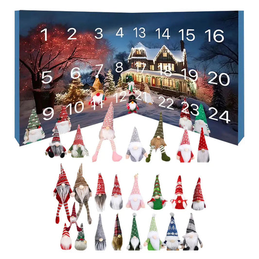 GnomeMagic | Calendario dell'Avvento natalizio con peluche stravagante per bambini, edizione 2025