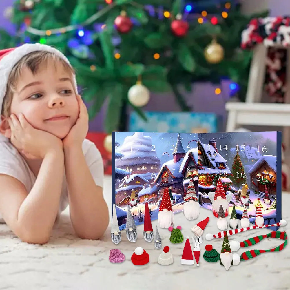 GnomeMagic | Calendario dell'Avvento natalizio con peluche stravagante per bambini, edizione 2025