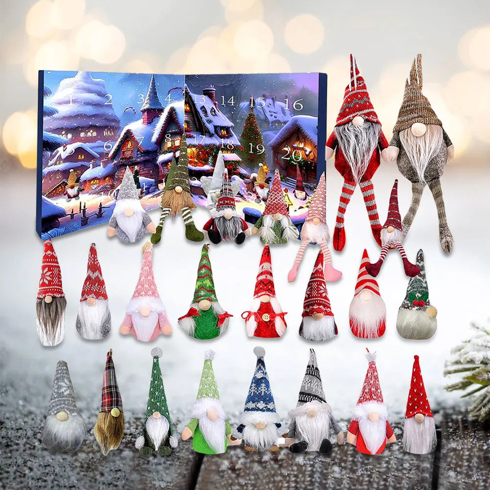 GnomeMagic | Calendario dell'Avvento natalizio con peluche stravagante per bambini, edizione 2025
