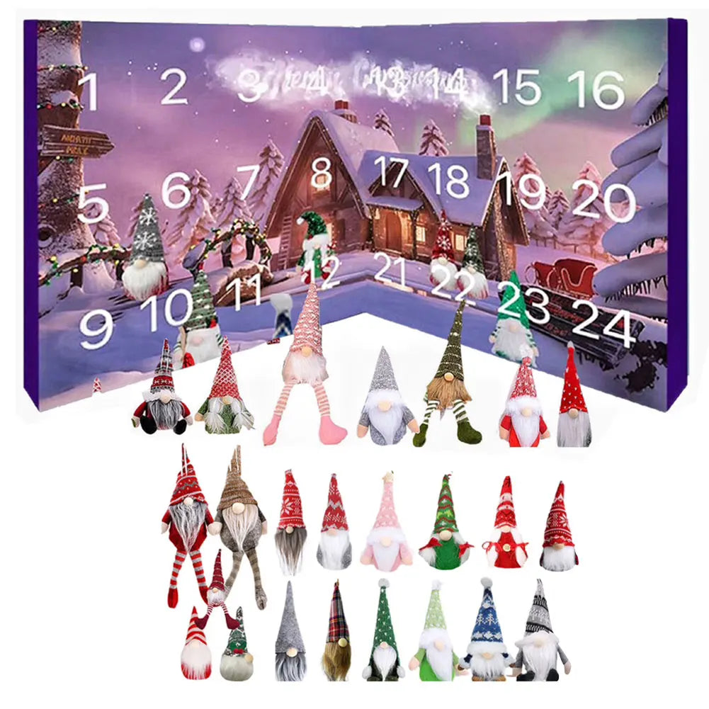 GnomeMagic | Calendario dell'Avvento natalizio con peluche stravagante per bambini, edizione 2025