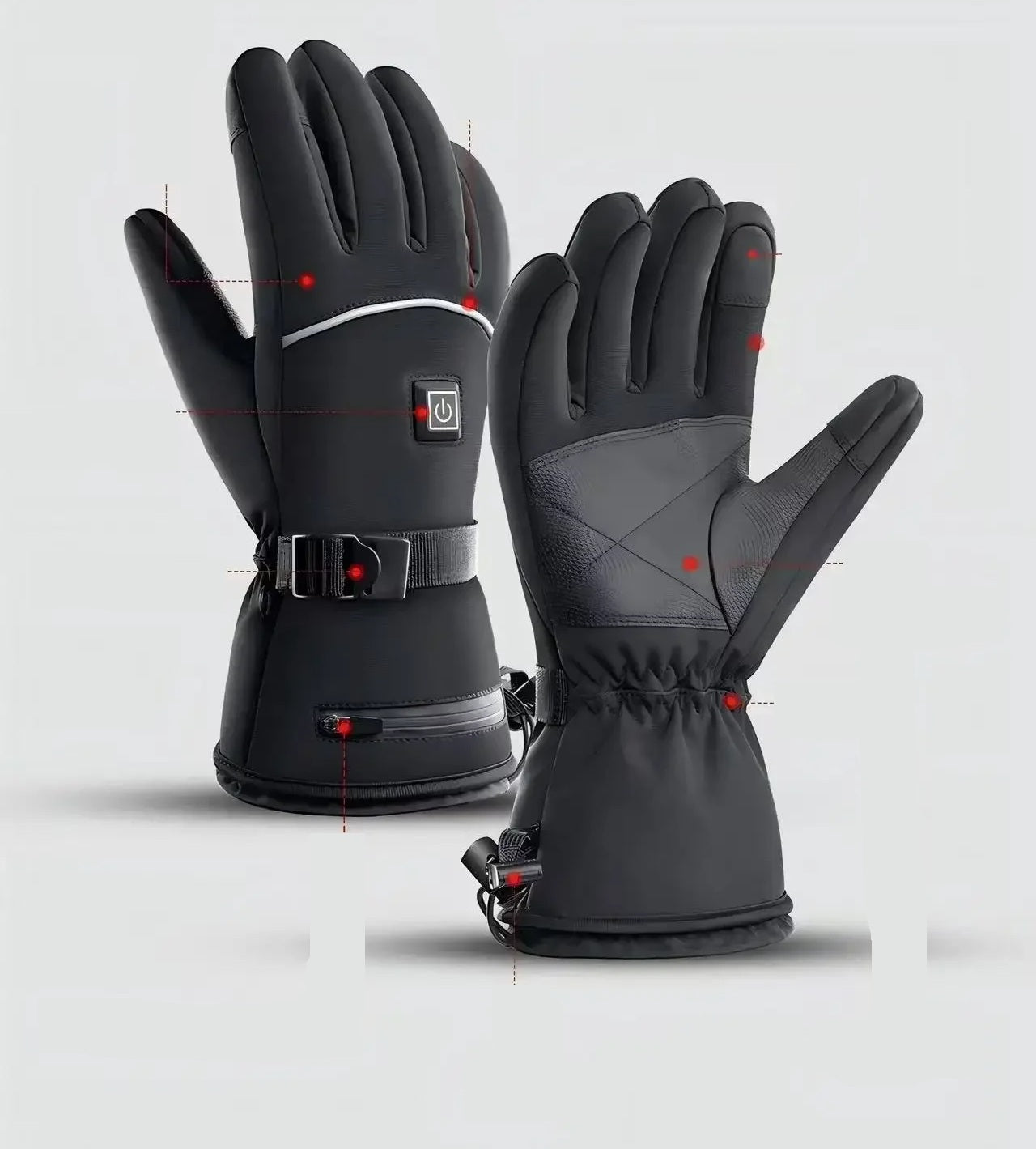 Guanti da moto riscaldati: abbigliamento invernale impermeabile con batteria ricaricabile, funzione touchscreen e protezione termica superiore