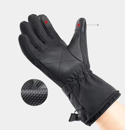 Guanti da moto riscaldati: abbigliamento invernale impermeabile con batteria ricaricabile, funzione touchscreen e protezione termica superiore