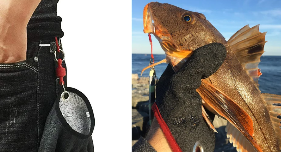 Guanti da pesca antiforatura – Guanti da pescatore con rilascio magnetico, design antiscivolo e protettivo