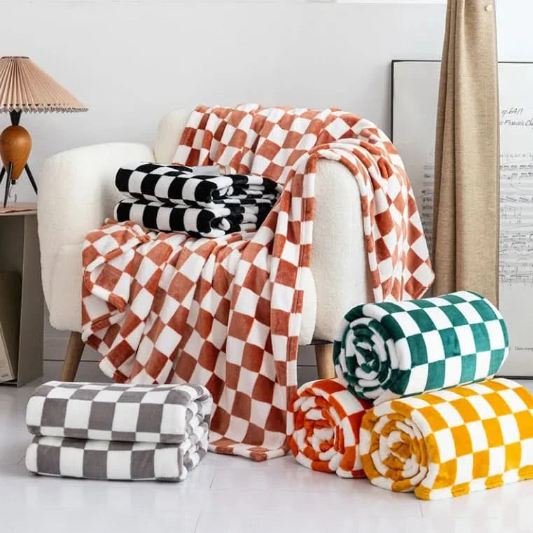 COZYCHECK – Coperta in flanella e pile | Morbida, calda e utilizzabile tutto l'anno