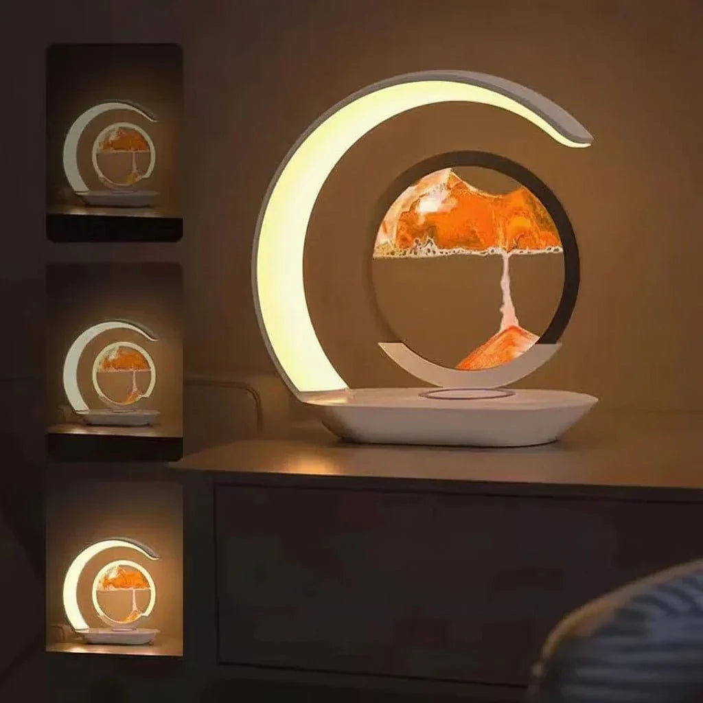 SOLVIA – Lampada LED tattile in sabbia artistica