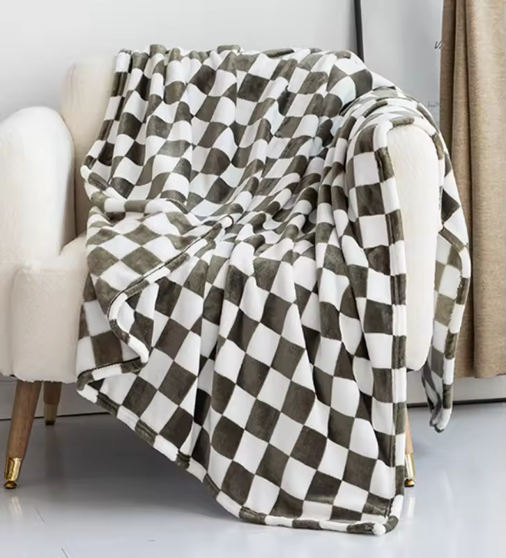 COZYCHECK – Coperta in flanella e pile | Morbida, calda e utilizzabile tutto l'anno