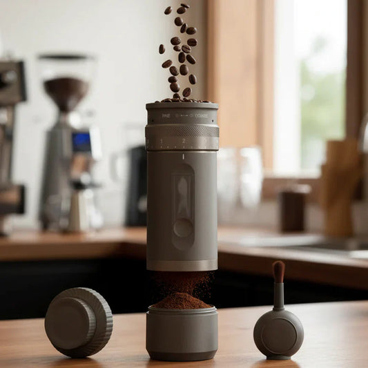 COFFFLOW – Macinacaffè Elettrico con Mola Conica e Batteria Ricaricabile