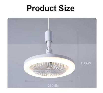 Ventilatore LED E27 con luce dimmerabile