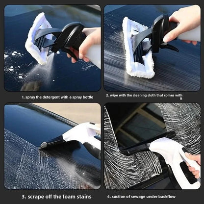 GLASSFLOW – Pulitore elettrico per finestre con elevata potenza di aspirazione e facile da maneggiare