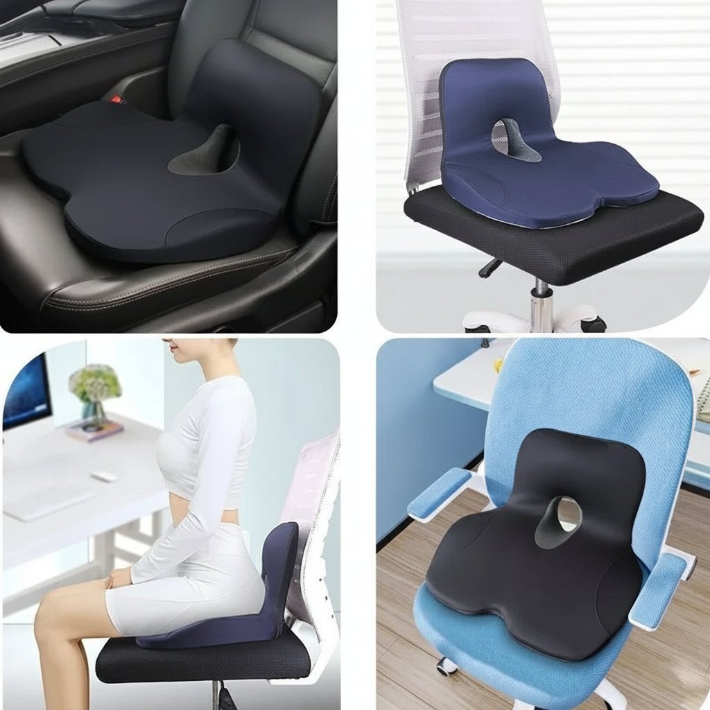 CURVICUSH – Cuscino in memory foam a forma di L per la stabilizzazione della vita e il comfort dell’anca