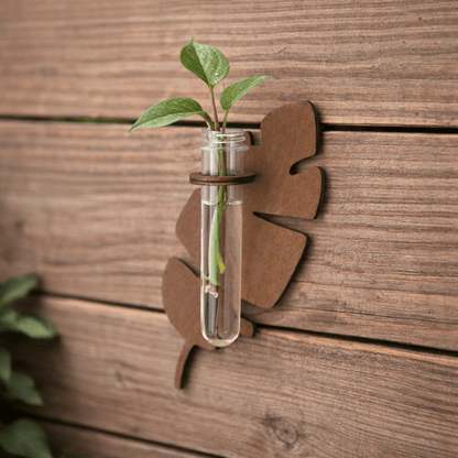 FLORHOLZ – Portavasi da parete a forma di foglia realizzato in legno naturale