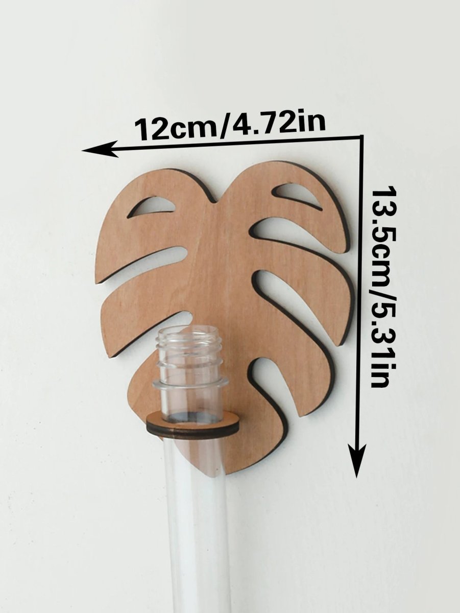 FLORHOLZ – Portavasi da parete a forma di foglia realizzato in legno naturale