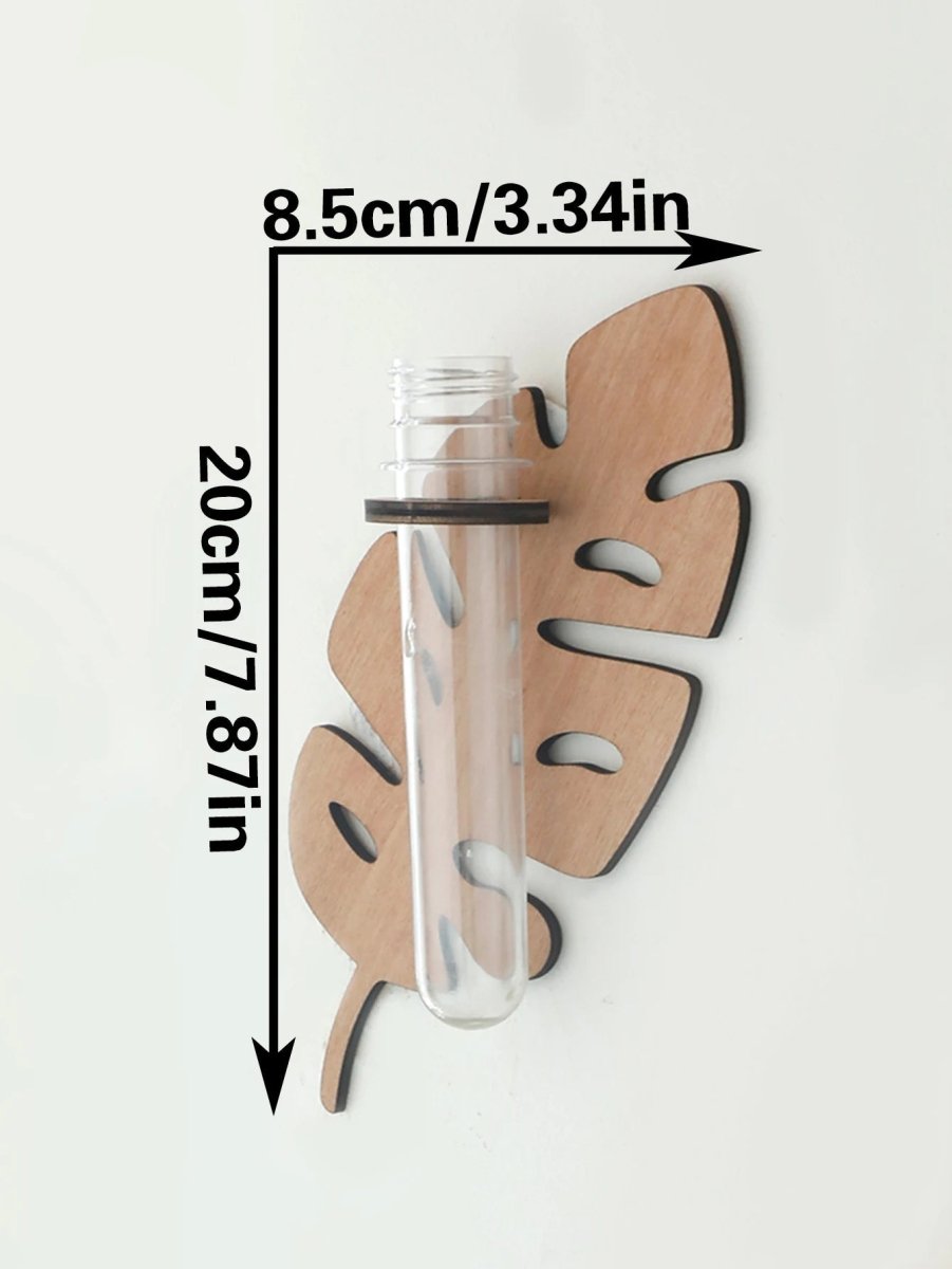 FLORHOLZ – Portavasi da parete a forma di foglia realizzato in legno naturale