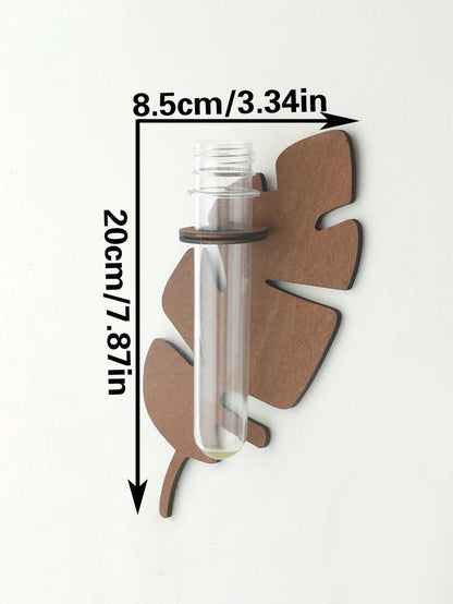 FLORHOLZ – Portavasi da parete a forma di foglia realizzato in legno naturale