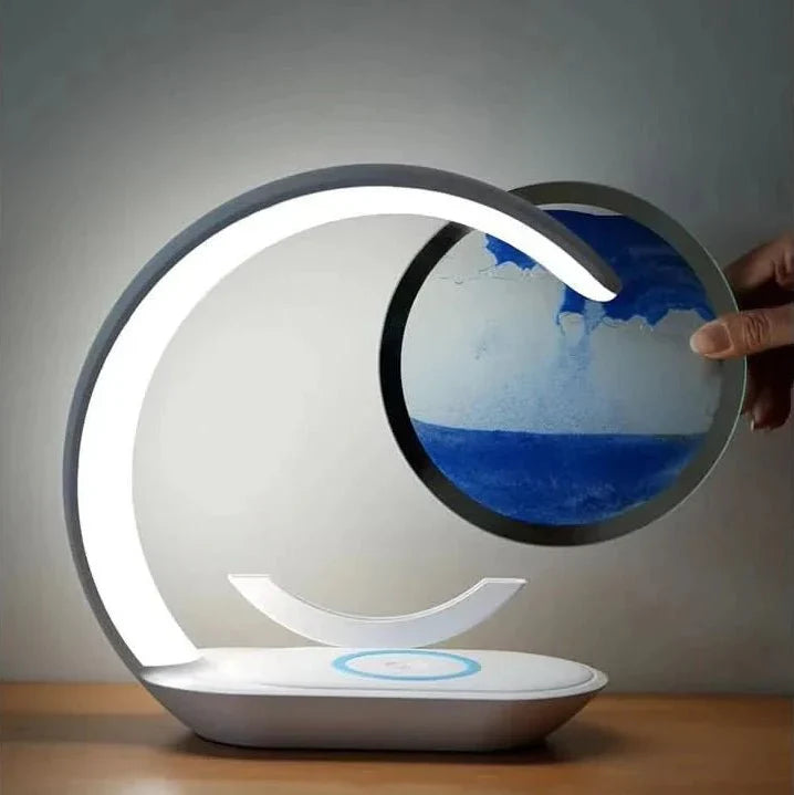 SOLVIA – Lampada LED tattile in sabbia artistica