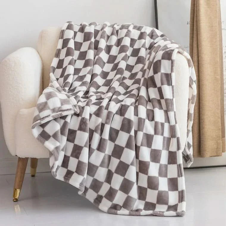COZYCHECK – Coperta in flanella e pile | Morbida, calda e utilizzabile tutto l'anno