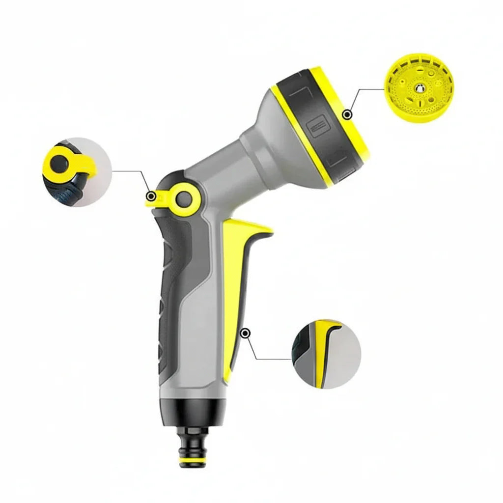 PowerFlow – Pistola a spruzzo multifunzione a 10 modalità per il giardino