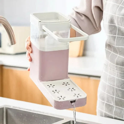 SCRUBFLOW – Spazzola per piatti con dosatore automatico di sapone e supporto