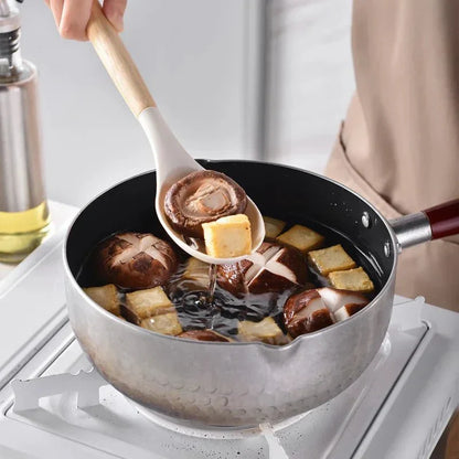 CHEFKRAFT – Set di pentole in silicone da 14 pezzi con manici in legno