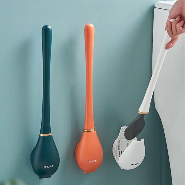 SilicoClean – Spazzola igienica per WC in silicone con portaspazzola