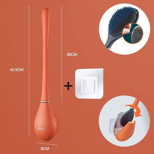 SilicoClean – Spazzola igienica per WC in silicone con portaspazzola